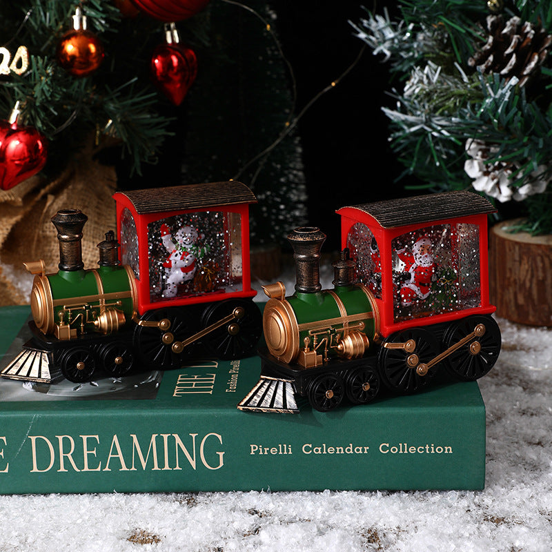 Enchanting Christmas Water-filled Mini Train, Thomas Train Design for Festive Gifts and Home Decor