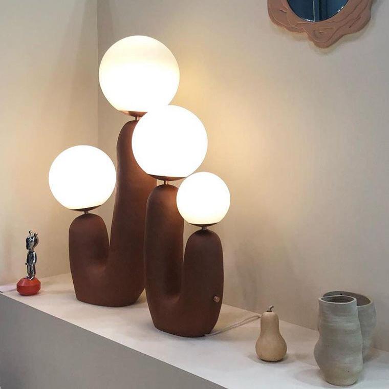 Minimalist Sculptural Artistic Table Lamp, 17.7"H