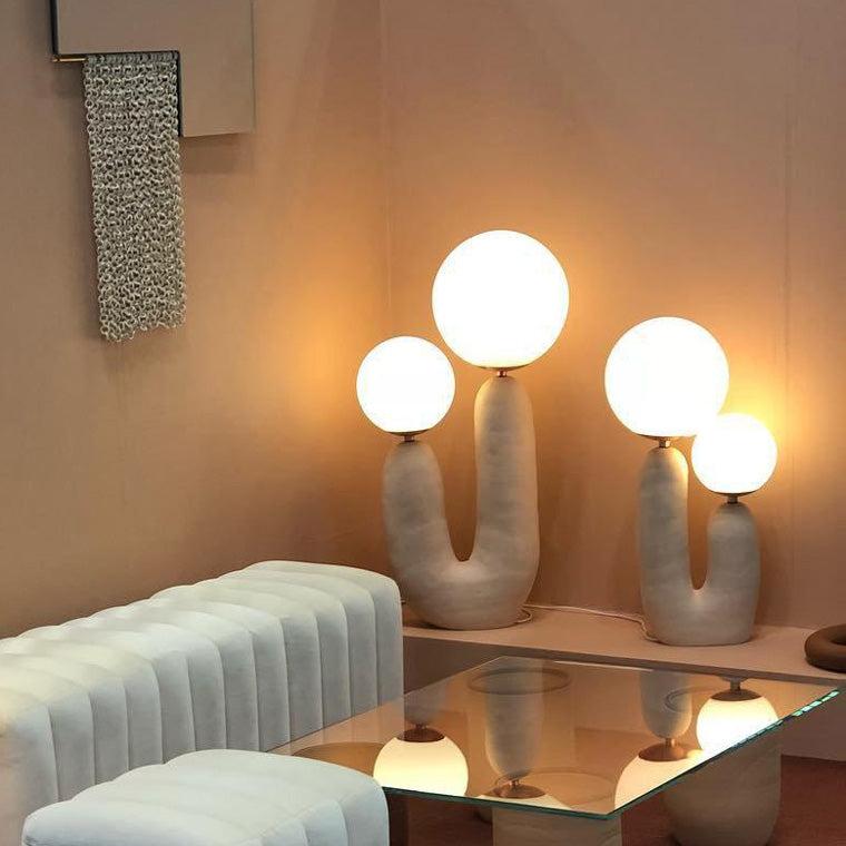 Minimalist Sculptural Artistic Table Lamp, 17.7"H