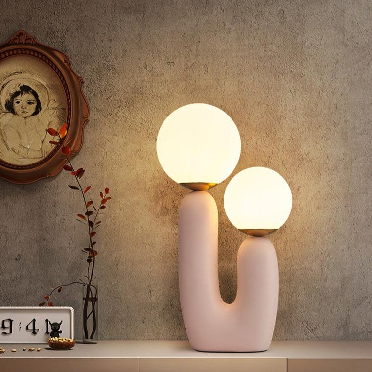 Minimalist Sculptural Artistic Table Lamp, 17.7"H