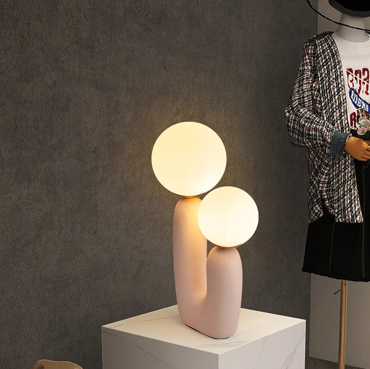 Minimalist Sculptural Artistic Table Lamp, 17.7"H