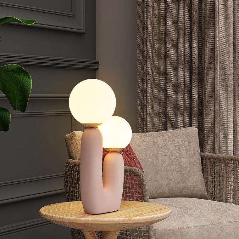 Minimalist Sculptural Artistic Table Lamp, 17.7"H