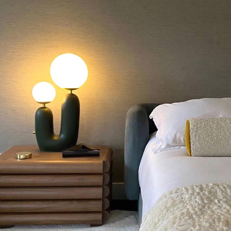 Minimalist Sculptural Artistic Table Lamp, 17.7"H
