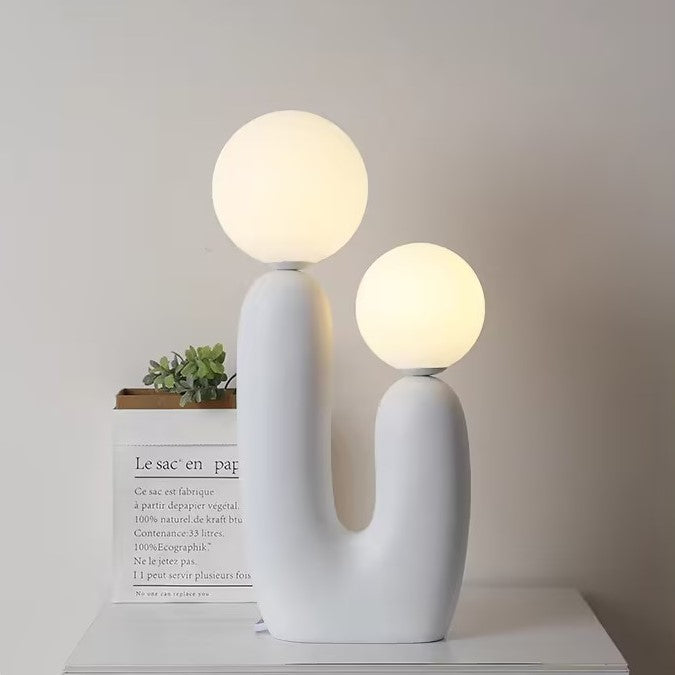 Minimalist Sculptural Artistic Table Lamp, 17.7"H