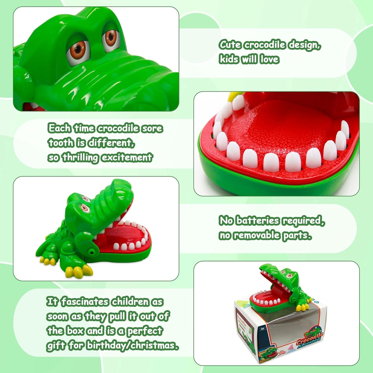 Crocodile Biting Finger Game Toy - Fun Prank and Family Game for Kids and Adults