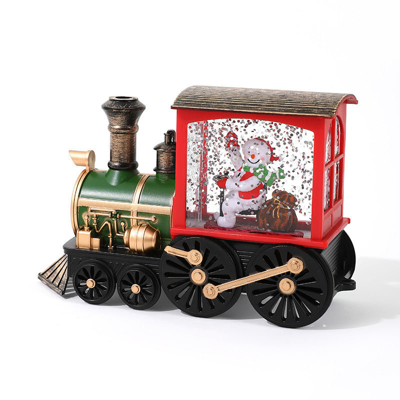 Enchanting Christmas Water-filled Mini Train, Thomas Train Design for Festive Gifts and Home Decor