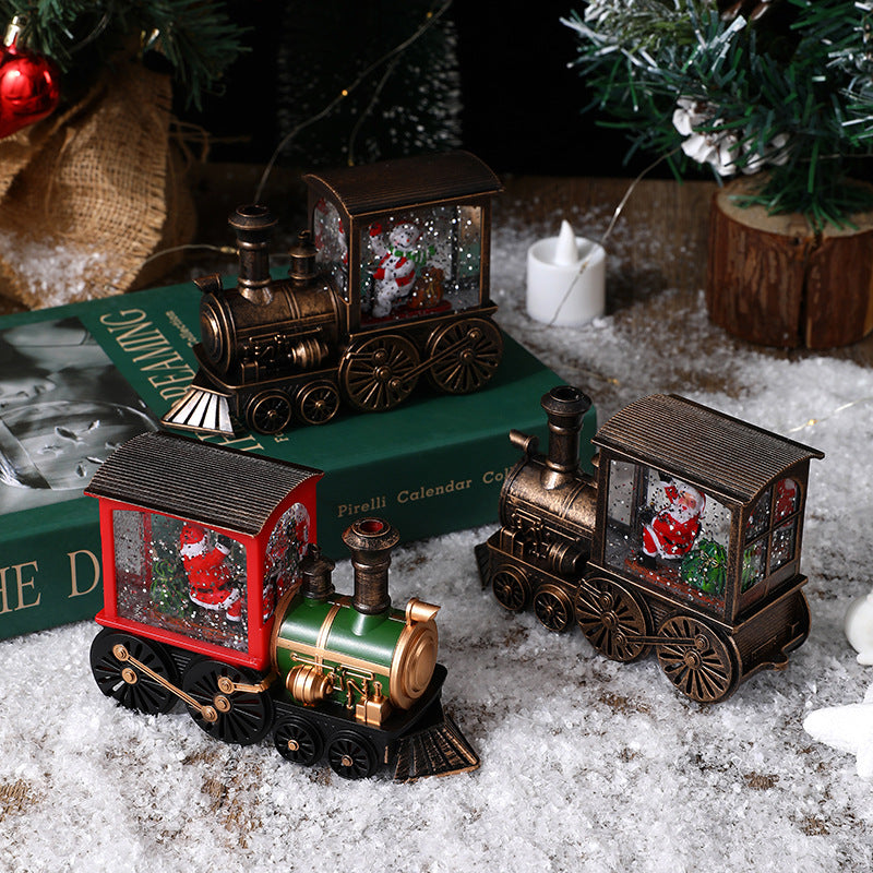 Enchanting Christmas Water-filled Mini Train, Thomas Train Design for Festive Gifts and Home Decor