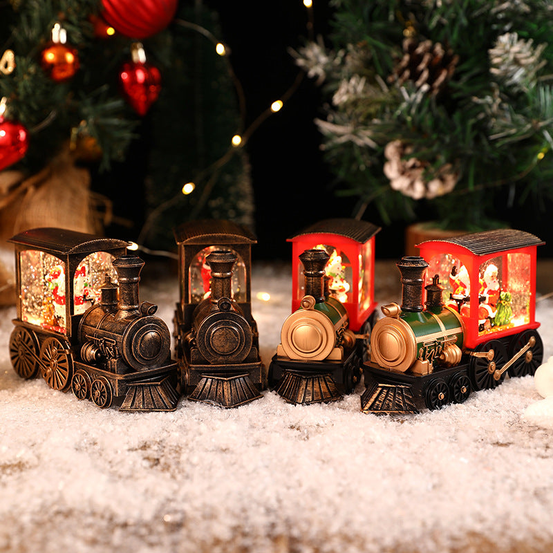 Enchanting Christmas Water-filled Mini Train, Thomas Train Design for Festive Gifts and Home Decor
