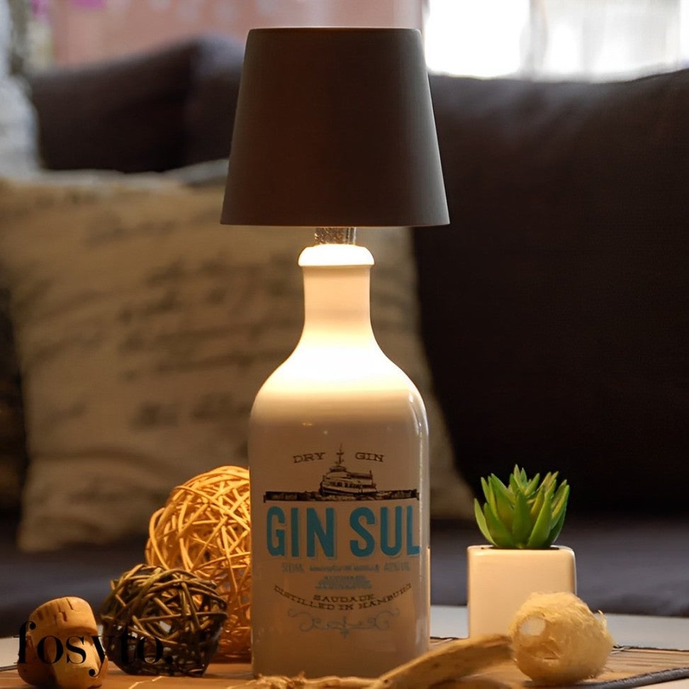 Creative DIY Bottle Lamp, Unique Small Table Lamp, Modern Decorative Night Light for Modern Homes