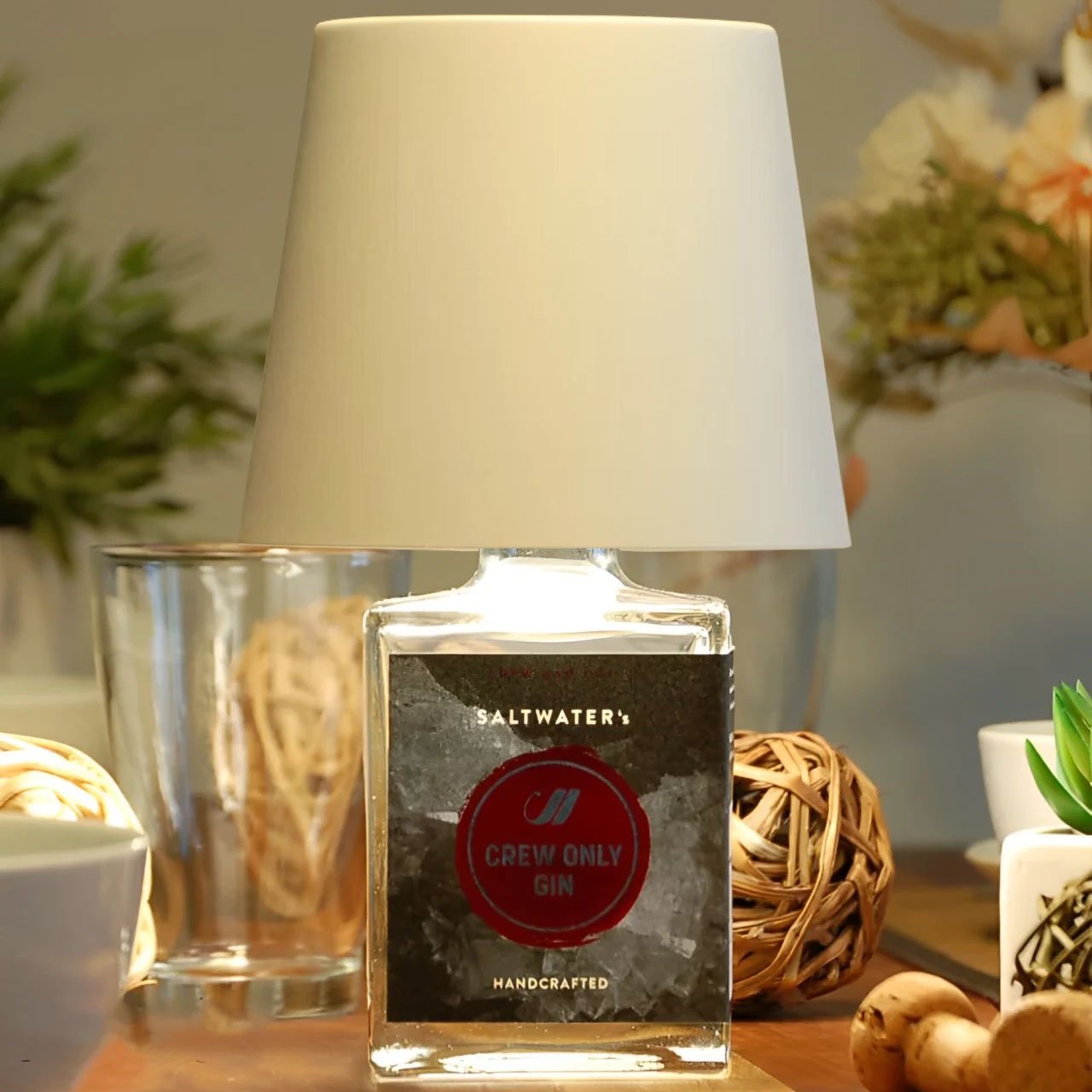 Creative DIY Bottle Lamp, Unique Small Table Lamp, Modern Decorative Night Light for Modern Homes