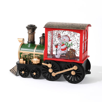 Enchanting Christmas Water-filled Mini Train, Thomas Train Design for Festive Gifts and Home Decor